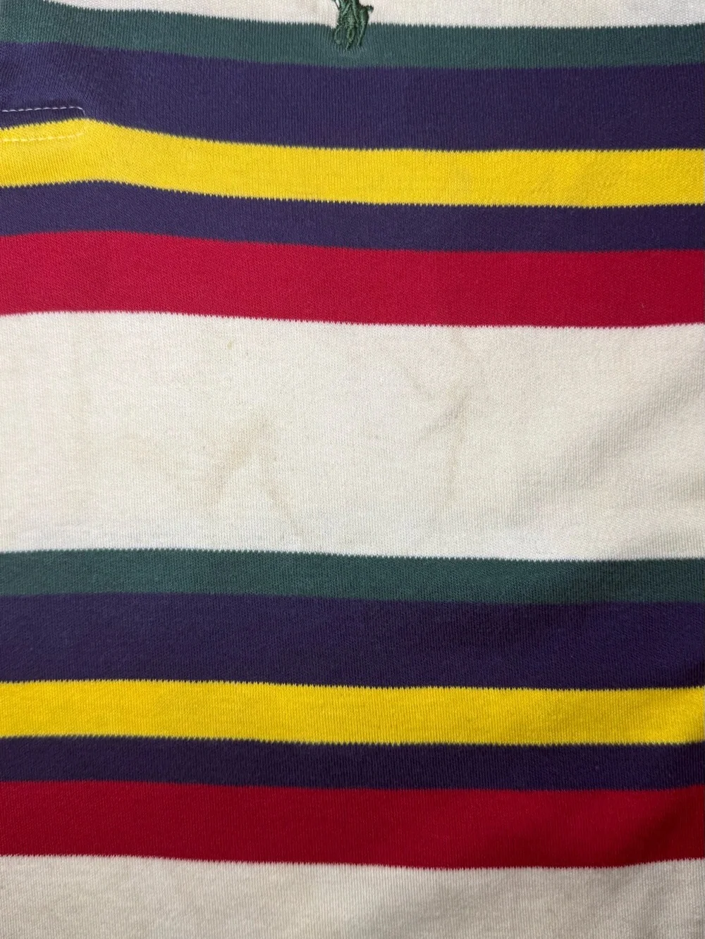 Vintage 1990s Polo Ralph Lauren Embroidered Striped Polo Shirt
